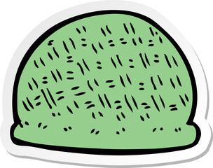 sticker of a cartoon hat