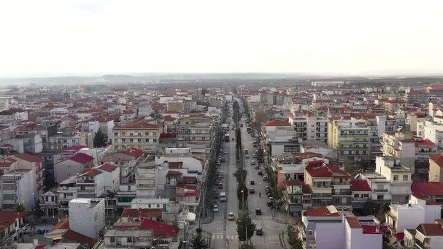 Aerial view of a drone on Orestiada