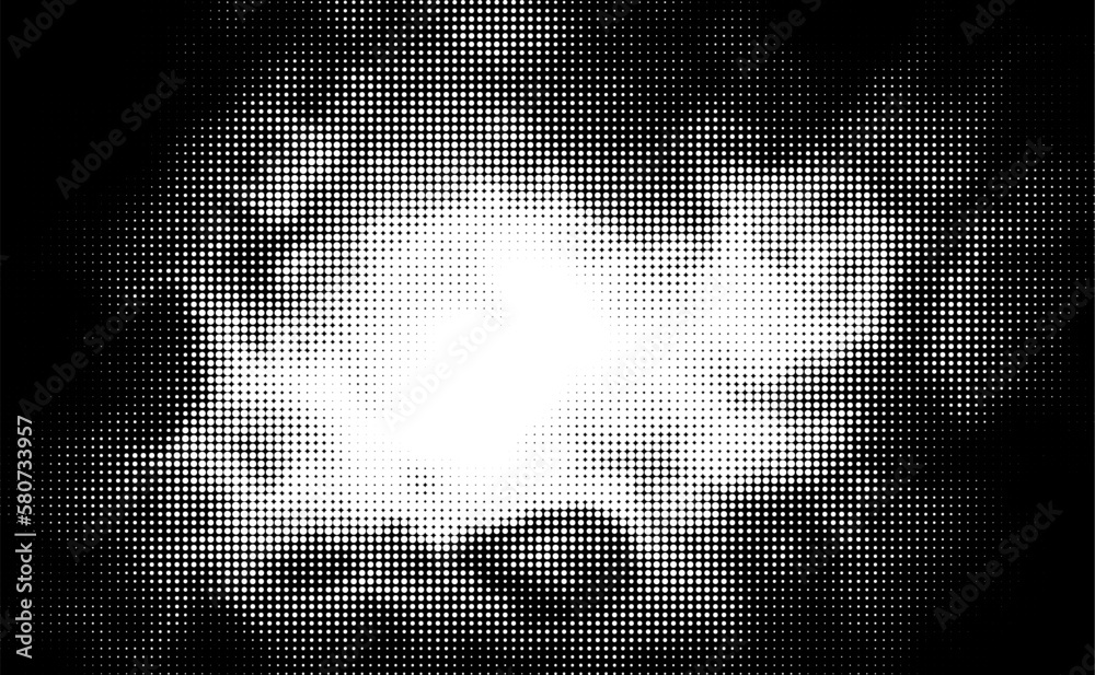 Poster monochrome gradient halftone dots background. vector illustration