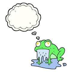 thought bubble cartoon gross little frog