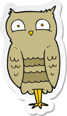 sticker of a cartoon owl