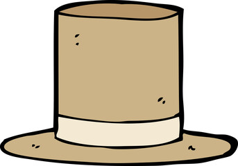 cartoon old top hat