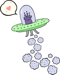 speech bubble cartoon flying saucer