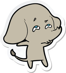 sticker of a cartoon elephant remembering