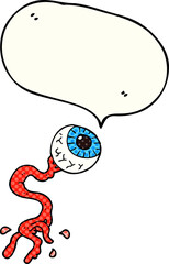 comic book speech bubble cartoon gross eyeball