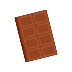 Chocolate bar vector. Chocolate bar on white background.