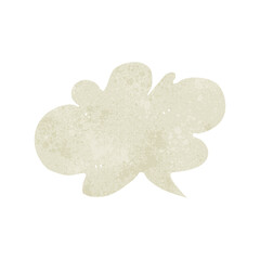 retro cartoon cloud speech bubble
