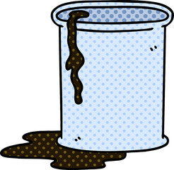 quirky comic book style cartoon barrel of oil
