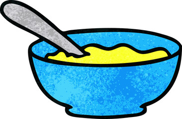 quirky hand drawn cartoon bowl of soup