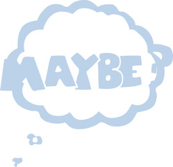 maybe flat color illustration of a cartoon symbol