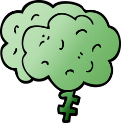 cartoon doodle brain