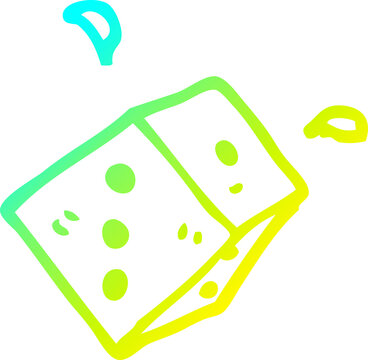 recommend clip art: cold gradient line drawing cartoon rolling dice