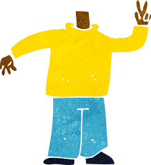 cartoon body giving peace sign (mix and match cartoons or add own photos)