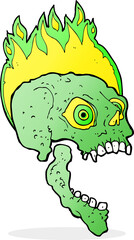 cartoon scary skull