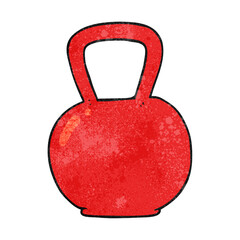 textured cartoon kettle bell