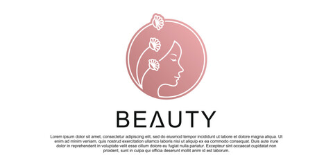 Beauty logo design collection with creative abstract concept Premium Vektor