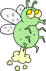Naklejka premium quirky comic book style cartoon fly
