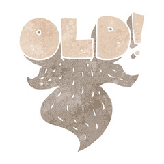 retro cartoon old sign