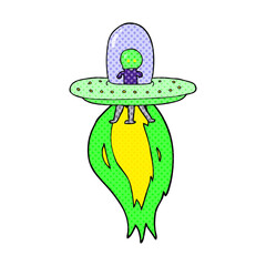 cartoon flying saucer