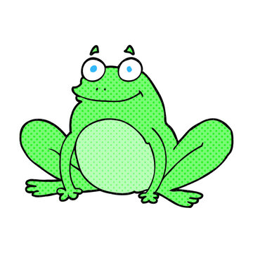 cartoon happy frog