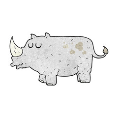 textured cartoon rhino