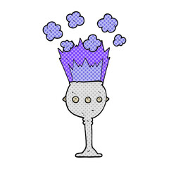 comic book style cartoon magic goblet
