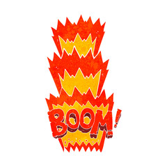 retro cartoon boom symbol