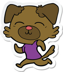 Fototapeta premium sticker of a cartoon dog