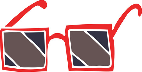 cartoon doodle square sunglasses