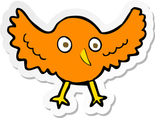 sticker of a cartoon bird