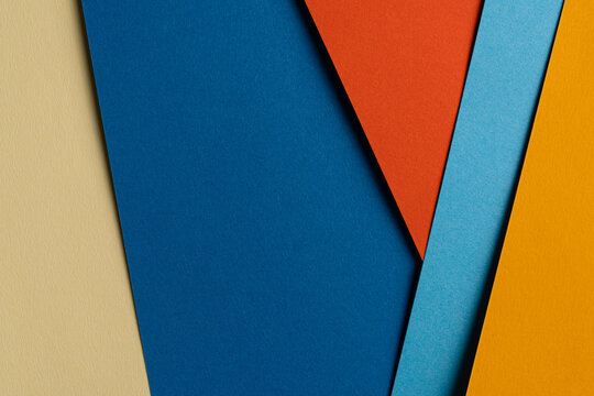 Fototapeta Arranged sheets of colorful carton
