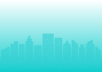 Fototapeta na wymiar Building Background. Skyscraper. City building Background. Smart and Perspective Building. Cityscape. Metropolis City. Vector Illustration.