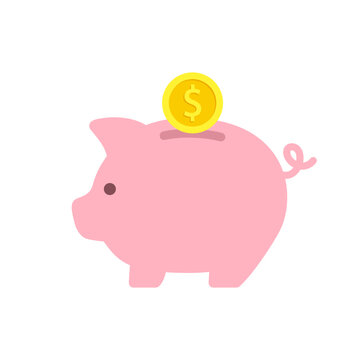 recommend clip art: Piggy bank with dollar coin