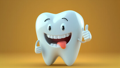 happy tooth cartoon
