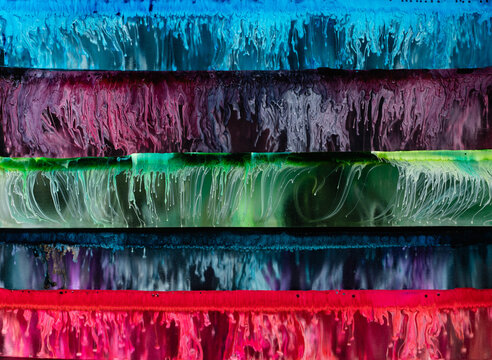 Colored epoxy resin blocks