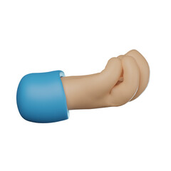 3D Playing Game Hand Gesture Illustration