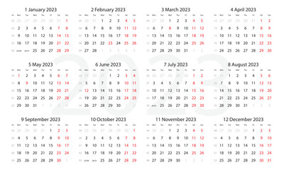 calendar for 2023