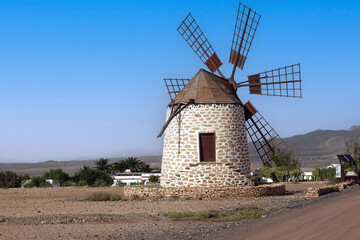 Windmill in Canaria island Fuerteventura