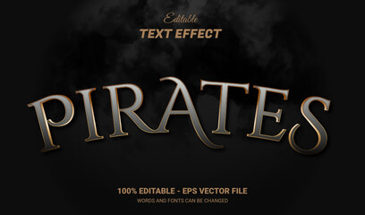 Pirates Vector Editable Text Effect Template © Riskidesign