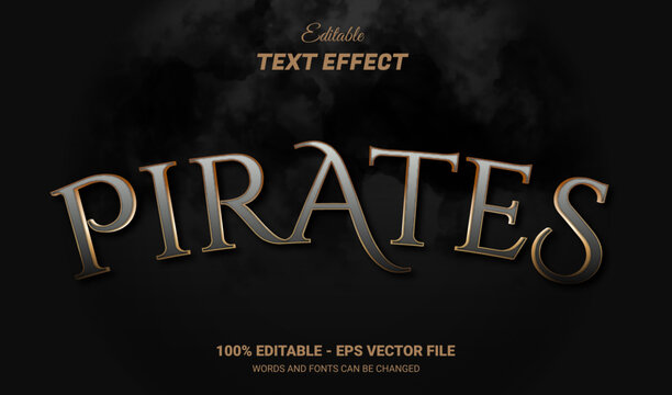 Pirates Vector Editable Text Effect Template