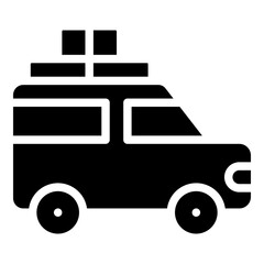 travelling with car icon