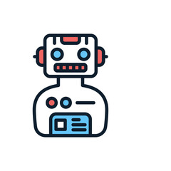 Robot icon in vector. Logotype