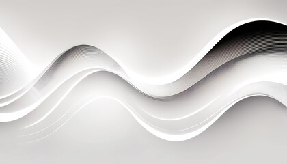 Abstract modern wave line minimal clean background, black and white theme, AI generated