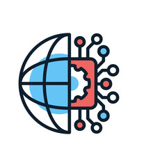 CPU icon in vector. Logotype