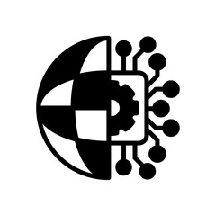 CPU icon in vector. Logotype