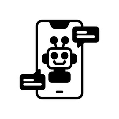 Chat-bot icon in vector. Logotype