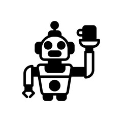 Personal Robot icon in vector. Logotype