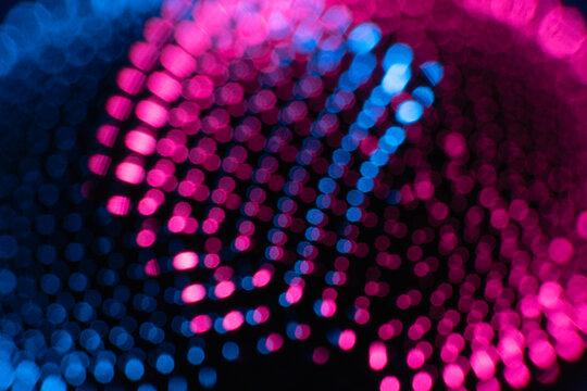 Closeup shiny ferrofluid spikes