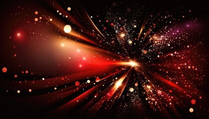 Obraz premium Abstract background of glitter lights, red, de-focused, banner, AI generated