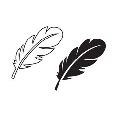 feather set icon symbol